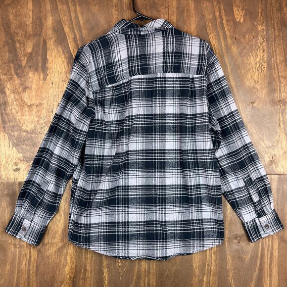 Field & Stream Mens Shirt Gray Blue Plaid Fleece Button Down Front Pockets Small - Picture 11 of 13